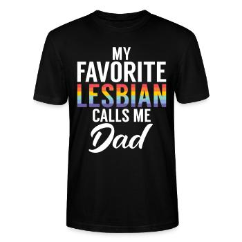 Lesbian Gifts - Stanley/Stella CRAFTER Unisex Organic T-Shirt - black - Front - Alina (178cm) & Michal (187cm)
