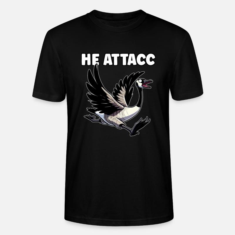 Drôle de mème d’oie canadienne - T-shirt bio CRAFTER Stanley Stella Unisexe - noir