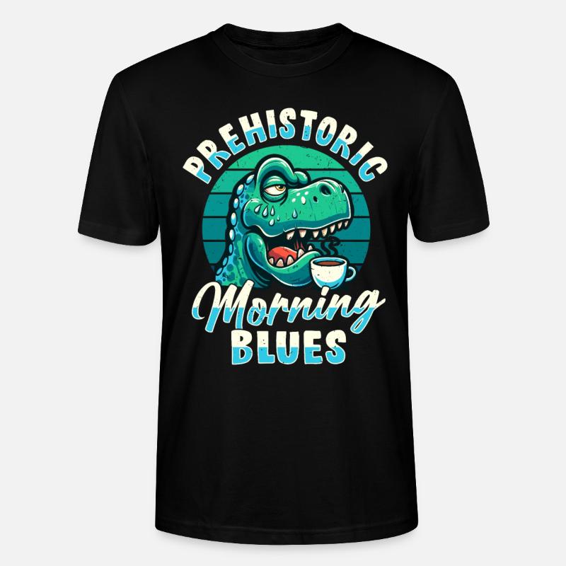 Dinosaure Trex avec - T-shirt bio CRAFTER Stanley Stella Unisexe - noir