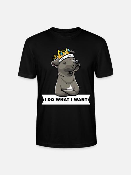 Staffordshire Bull Terrier Pies z Koroną - Ekologiczna koszulka typu unisex Stanley/Stella CRAFTER - czarny