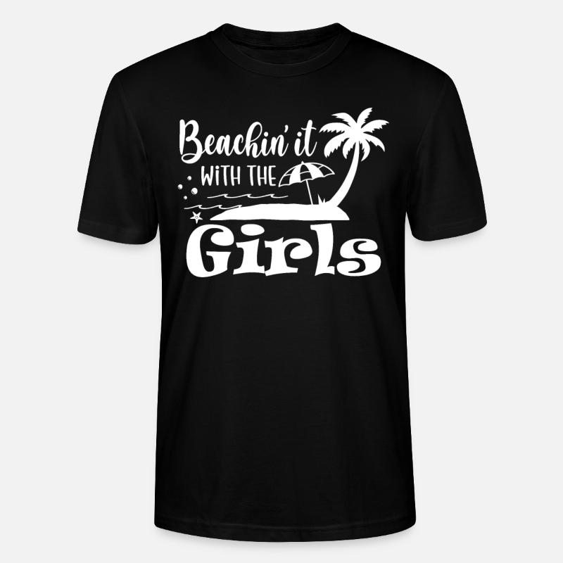 Wochenendstrand Mit Dem Mädchentrip - Stanley/Stella Unisex Bio-T-Shirt CRAFTER - Schwarz