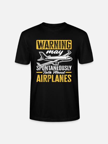 Pilot Airplane Lover - Stanley/Stella CRAFTER Unisex Organic T-Shirt - black