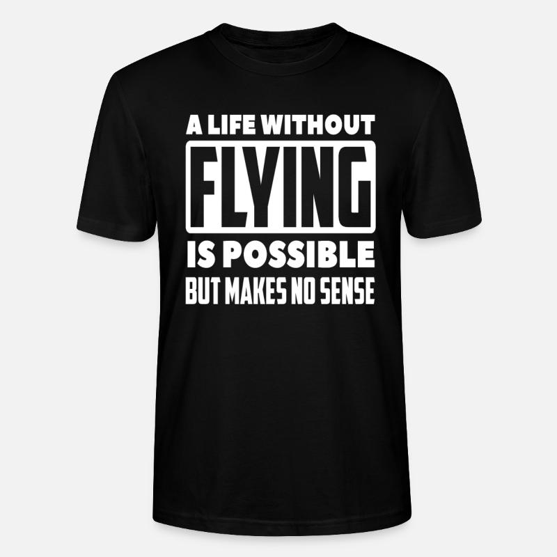 Pilot Leben Leidenschaft - Stanley/Stella Unisex Bio-T-Shirt CRAFTER - Schwarz