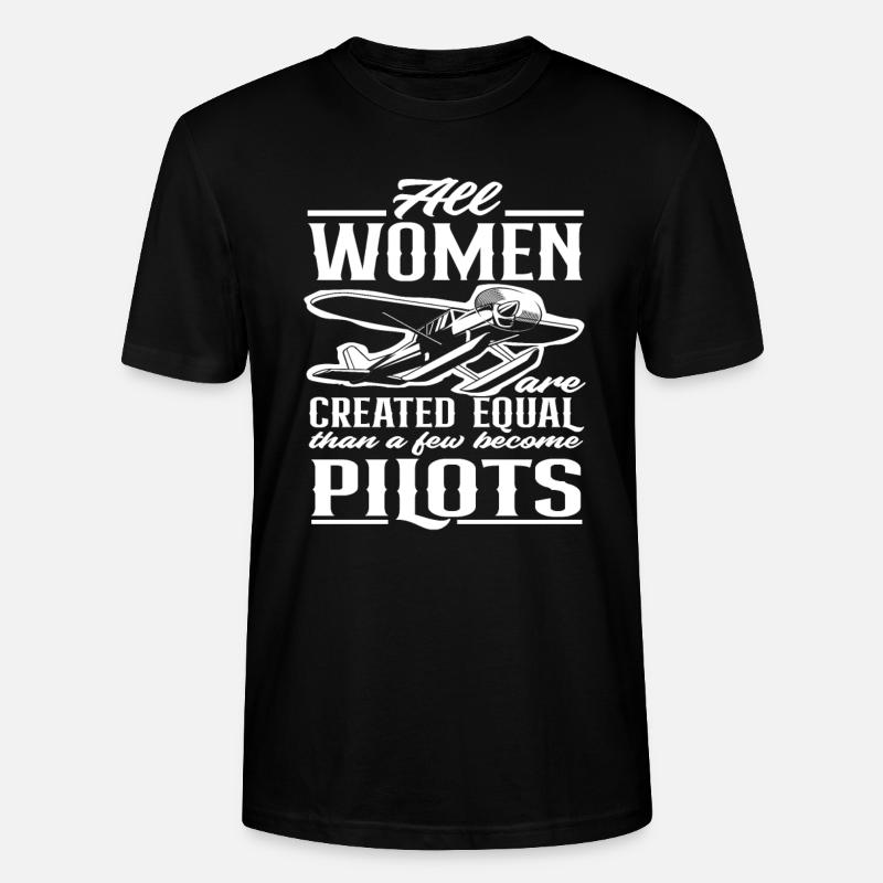Pilotin Frau Beruf Pilot - Stanley/Stella Unisex Bio-T-Shirt CRAFTER - Schwarz