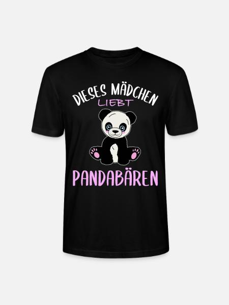 Mädchenherz für Pandas - Stanley/Stella Unisex Bio-T-Shirt CRAFTER - Schwarz