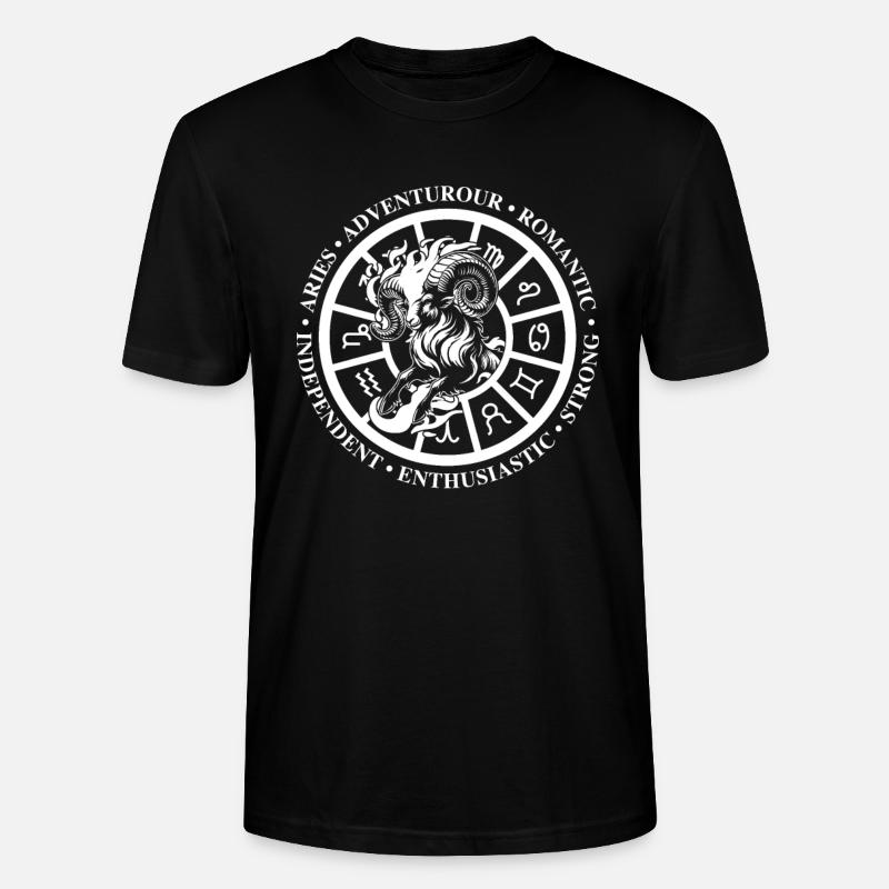 Widder Sternzeichenmerkmale - Stanley/Stella Unisex Bio-T-Shirt CRAFTER - Schwarz