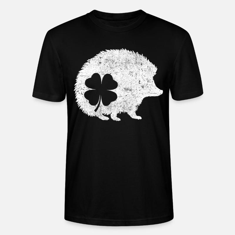 Kleeblatt Igel - Stanley/Stella Unisex Bio-T-Shirt CRAFTER - Schwarz