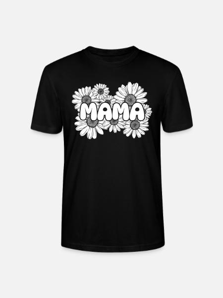 Gänseblume Mama Mutter Daisy Mom - Stanley/Stella CRAFTER Unisex Organic T-Shirt - black