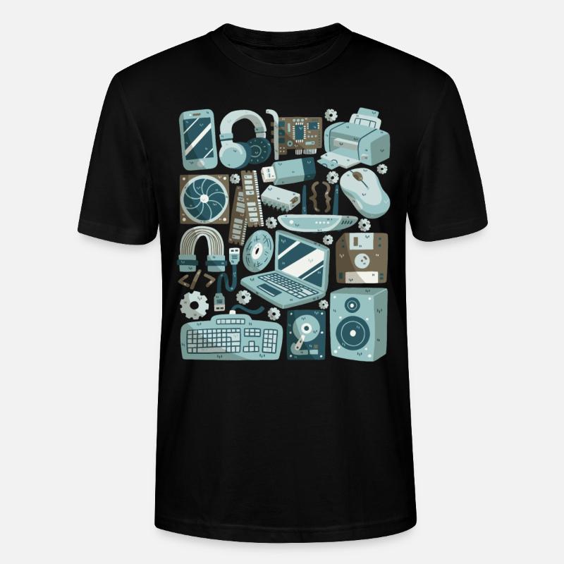 Computer - Stanley/Stella Unisex Bio-T-Shirt CRAFTER - Schwarz
