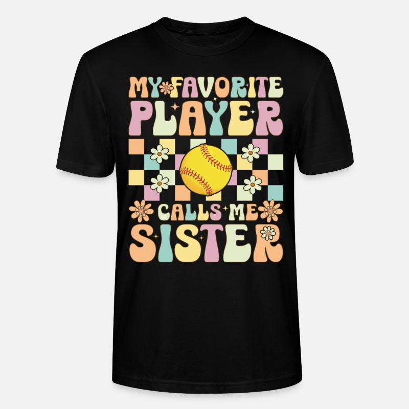 Softball-Schwester - Stanley/Stella Unisex Bio-T-Shirt CRAFTER - Schwarz