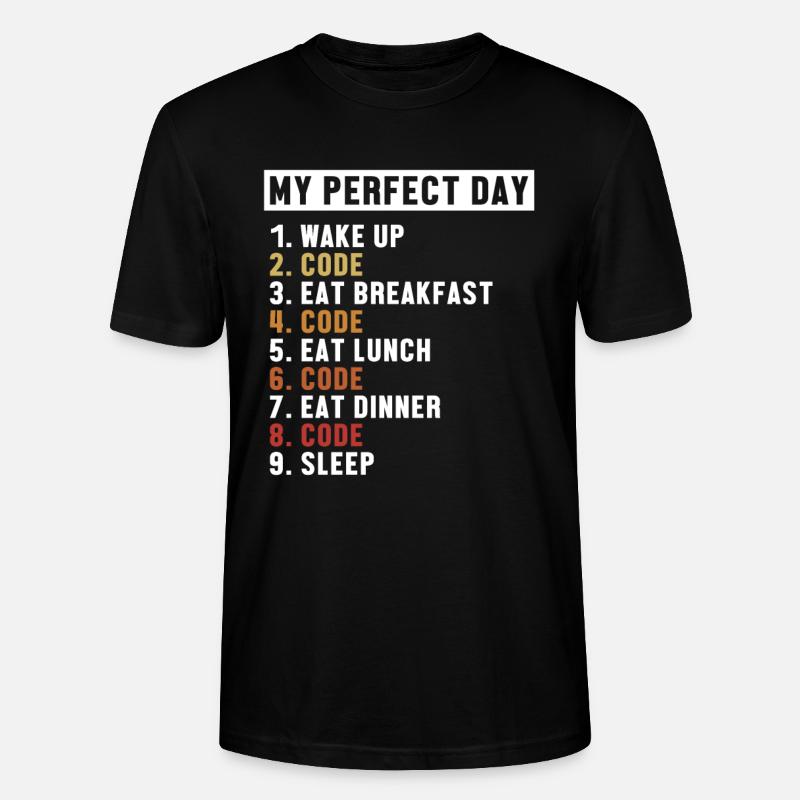Coding Perfect Day Developer Softwareingenieur - Stanley/Stella Unisex Bio-T-Shirt CRAFTER - Schwarz