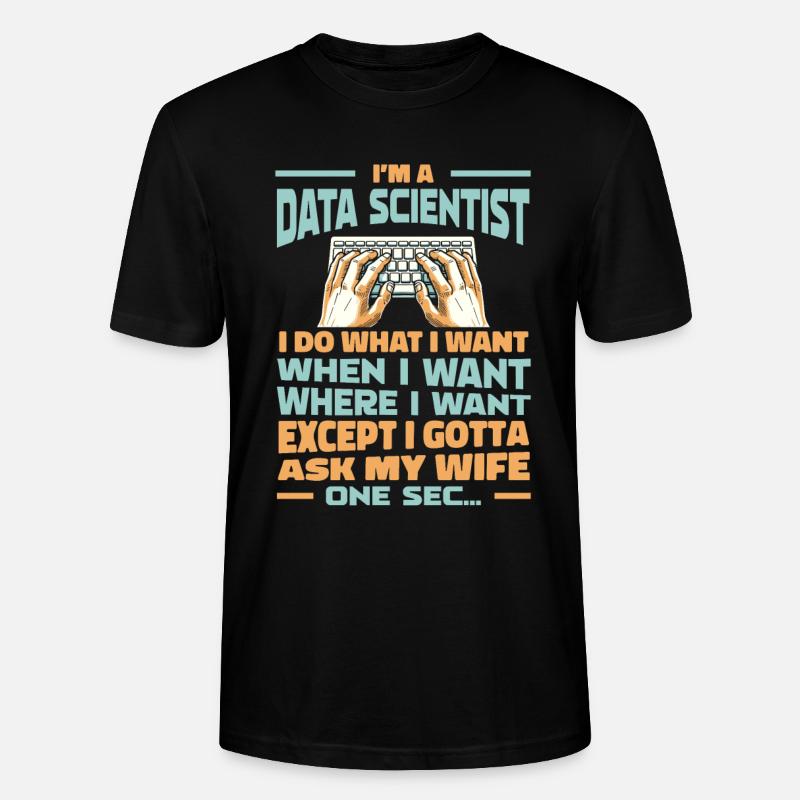 Data Science Data Analyst - Stanley/Stella CRAFTER Unisex Organic T-Shirt - black