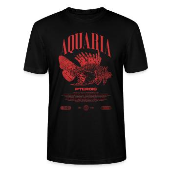 Rotfeuerfisch Marine Fish Keeper Moderne Streetwear - Stanley/Stella Unisex Bio-T-Shirt CRAFTER - Schwarz - Vorne - Alina (178cm) & Michal (187cm)