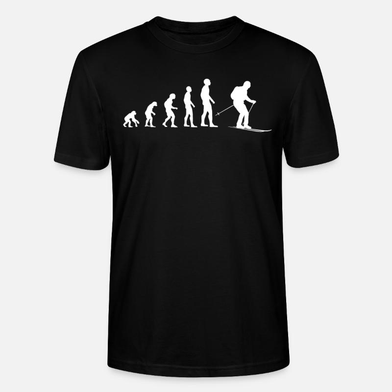 Cadeau Evolution Skier - T-shirt bio CRAFTER Stanley Stella Unisexe - noir