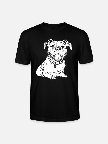 American Bully Souriant - T-shirt bio CRAFTER Stanley Stella Unisexe - noir