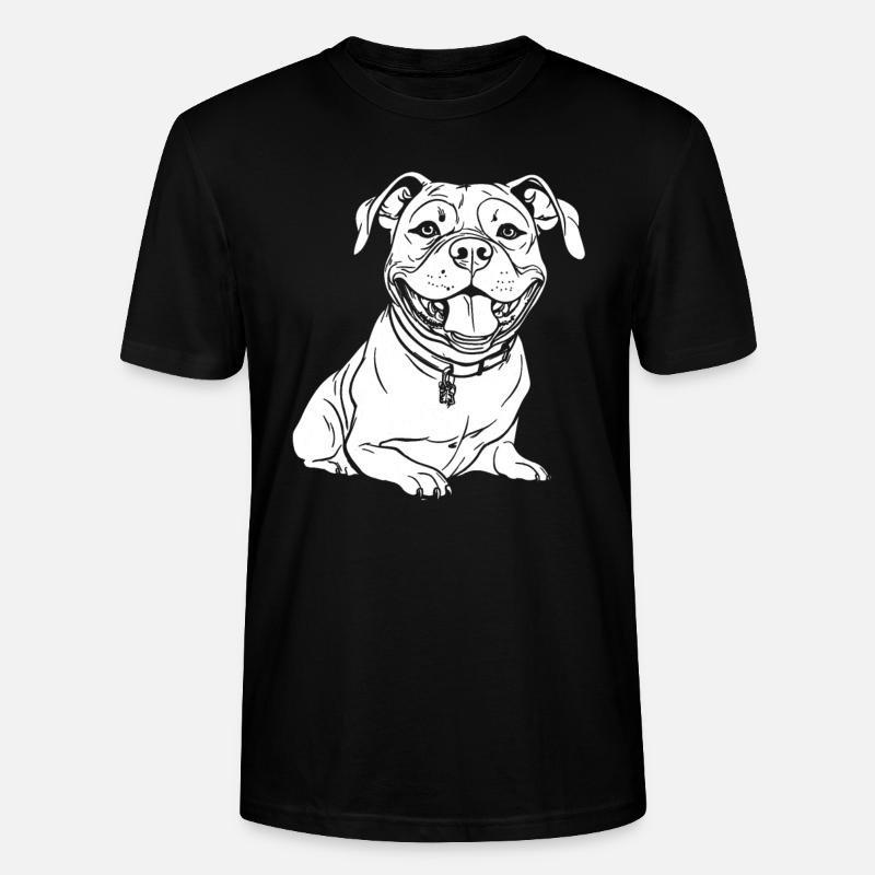 American Bully Lächelnd - Stanley/Stella Unisex Bio-T-Shirt CRAFTER - Schwarz
