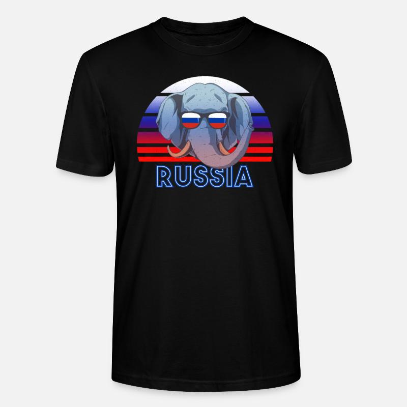 Russland - Stanley/Stella Unisex Bio-T-Shirt CRAFTER - Schwarz