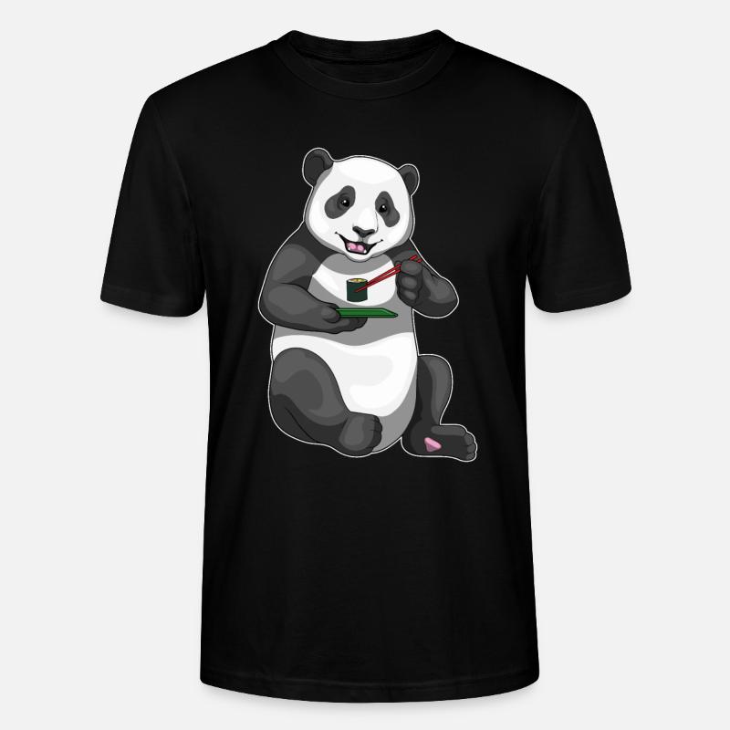 Panda Sushi - T-shirt bio CRAFTER Stanley Stella Unisexe - noir