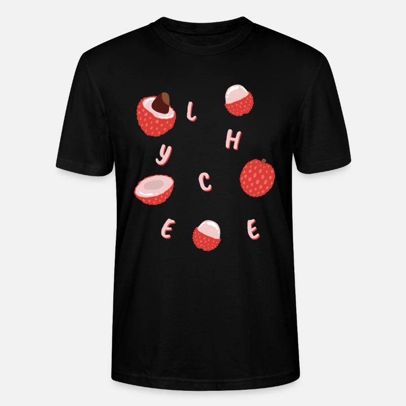 Lychee Lychee Exotic Fruit - Stanley/Stella CRAFTER Unisex Organic T-Shirt - black