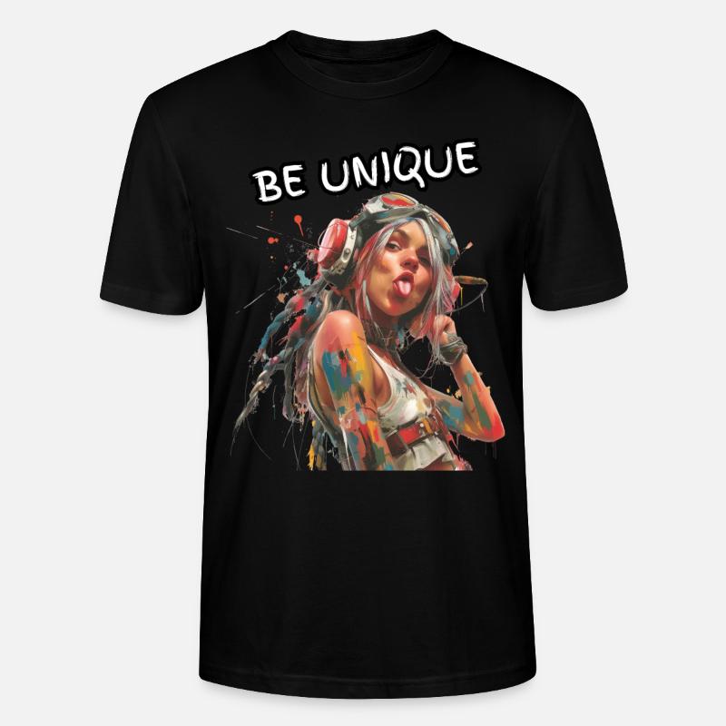 BE UNIQUE. Selbsttreue, Selbstbewusst, Individual, - Stanley/Stella Unisex Bio-T-Shirt CRAFTER - Schwarz