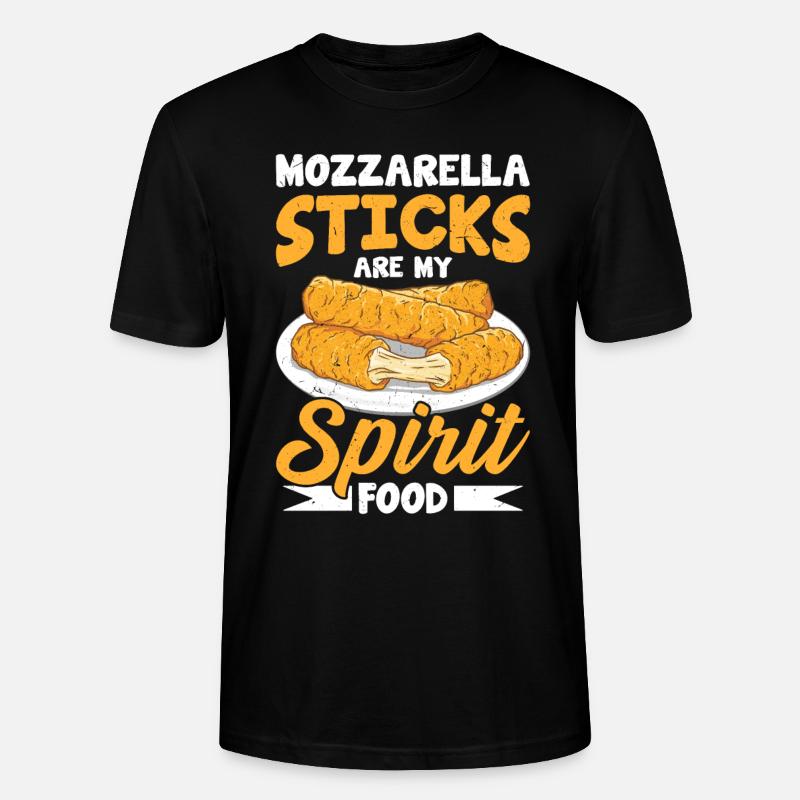 Mozzarella Sticks Cheese - Stanley/Stella CRAFTER Unisex Organic T-Shirt - black
