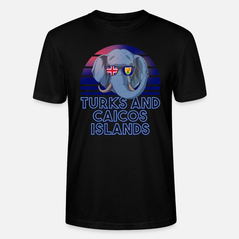 Turks und Caicosinseln - Stanley/Stella Unisex Bio-T-Shirt CRAFTER - Schwarz