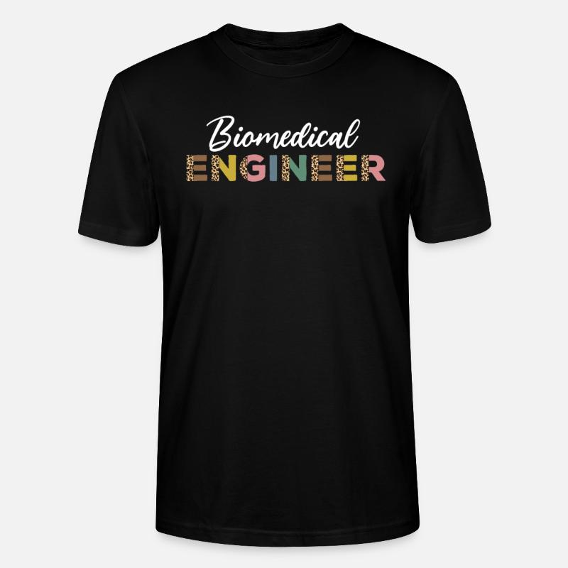 Biomedical Engineer Leopard Pattern - Stanley/Stella CRAFTER Unisex Organic T-Shirt - black