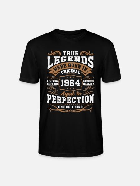 Legends Born in 1964 - Stanley/Stella CRAFTER Unisex Organic T-Shirt - black
