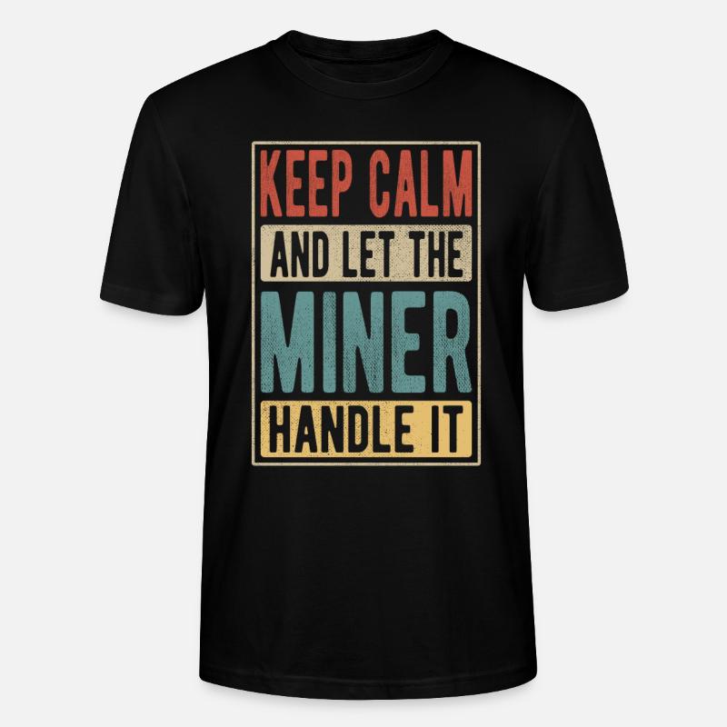 Miner Retro Geschenk - Stanley/Stella Unisex Bio-T-Shirt CRAFTER - Schwarz