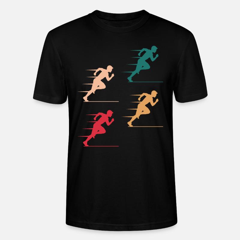 Bunte Sprinter Action Geschenk - Stanley/Stella Unisex Bio-T-Shirt CRAFTER - Schwarz