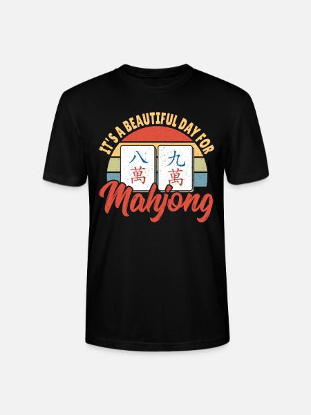 Gift for Mahjong Fans - Stanley/Stella CRAFTER Unisex Organic T-Shirt - black