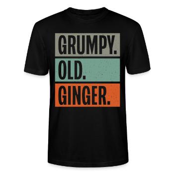 Redhead Gifts - Stanley/Stella CRAFTER Unisex Organic T-Shirt - black - Front - Alina (178cm) & Michal (187cm)