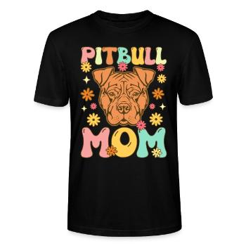 Groovy Hundeliebhaberin - Stanley/Stella Unisex Bio-T-Shirt CRAFTER - Schwarz - Vorne - Alina (178cm) & Michal (187cm)