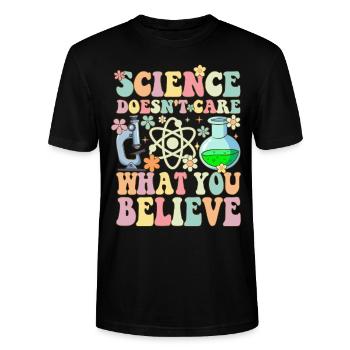 Groovy Science Teacher - Stanley/Stella Unisex Bio-T-Shirt CRAFTER - Schwarz - Vorne - Alina (178cm) & Michal (187cm)