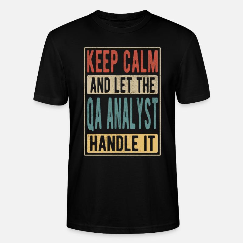 Qa Analyst Retro Geschenk - Stanley/Stella Unisex Bio-T-Shirt CRAFTER - Schwarz