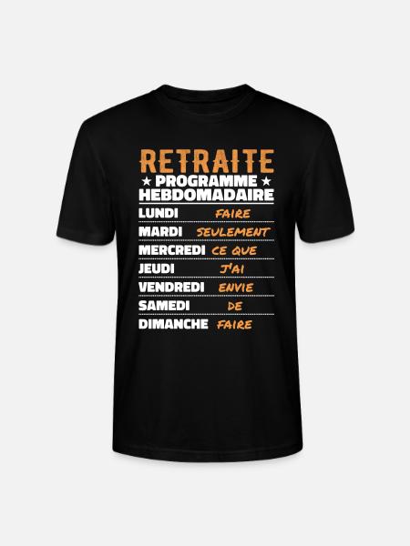 Retraite Programme Hebdomad Retraite Rigolo - T-shirt bio CRAFTER Stanley Stella Unisexe - noir