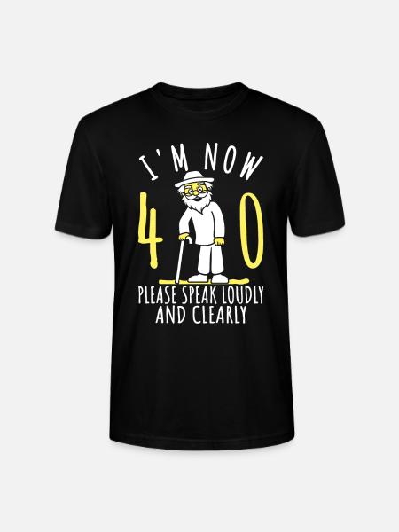 40th birthday 40th 40th I'm 40th now - Stanley/Stella CRAFTER Unisex Organic T-Shirt - black