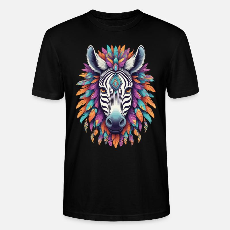 Zebra Mandala Traumfänger Design - Stanley/Stella Unisex Bio-T-Shirt CRAFTER - Schwarz