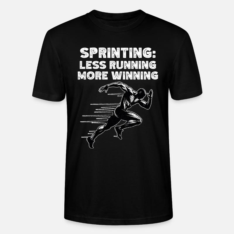 Bahnläufer Sprinter Sprint 100m Sprinter - Stanley/Stella Unisex Bio-T-Shirt CRAFTER - Schwarz