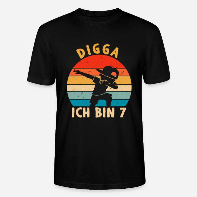 Digga Ich bin 7 - Stanley/Stella Unisex Bio-T-Shirt CRAFTER - Schwarz