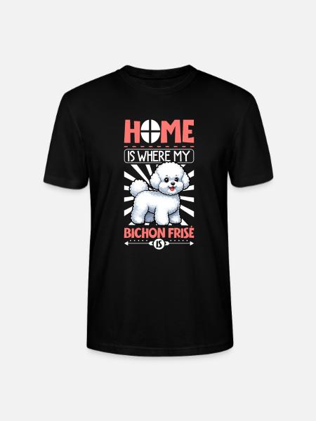 Zuhause - Bichon Frisé - Stanley/Stella Unisex Bio-T-Shirt CRAFTER - Schwarz