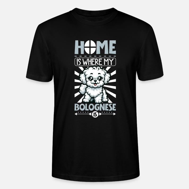 Zuhause - Bologneser - Stanley/Stella Unisex Bio-T-Shirt CRAFTER - Schwarz