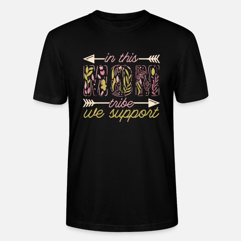 Mama Mutter Support Mom - Stanley/Stella CRAFTER Unisex Organic T-Shirt - black