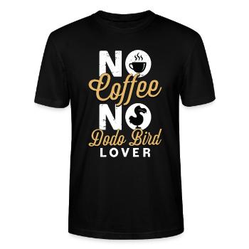 Dodo Bird Lover Pas de café No Dodo Lover Café - T-shirt bio CRAFTER Stanley Stella Unisexe - noir - Devant - Alina (178cm) & Michal (187cm)