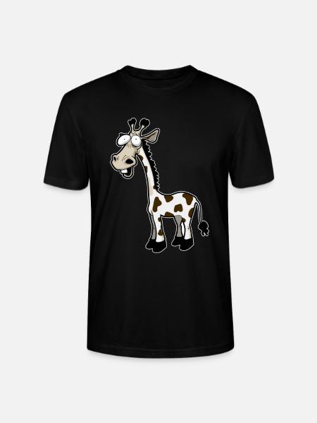 Funny Giraffe Drawn Giraffe - Stanley/Stella CRAFTER Unisex Organic T-Shirt - black