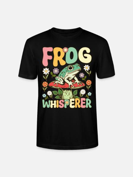 Groovy Frog Lovers - Stanley/Stella CRAFTER Unisex Organic T-Shirt - black