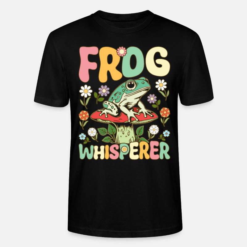 Groovy Frog Lovers - Stanley/Stella Unisex Bio-T-Shirt CRAFTER - Schwarz