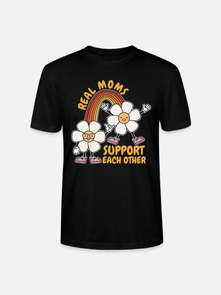 Mom Support Mom - Stanley/Stella CRAFTER Unisex Organic T-Shirt - black
