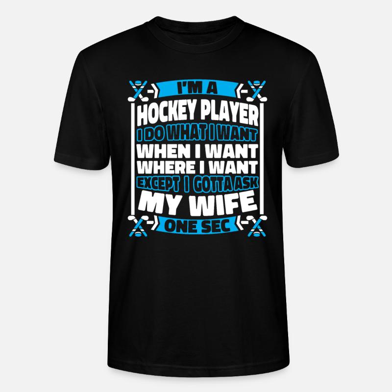 Eishockey - Stanley/Stella Unisex Bio-T-Shirt CRAFTER - Schwarz