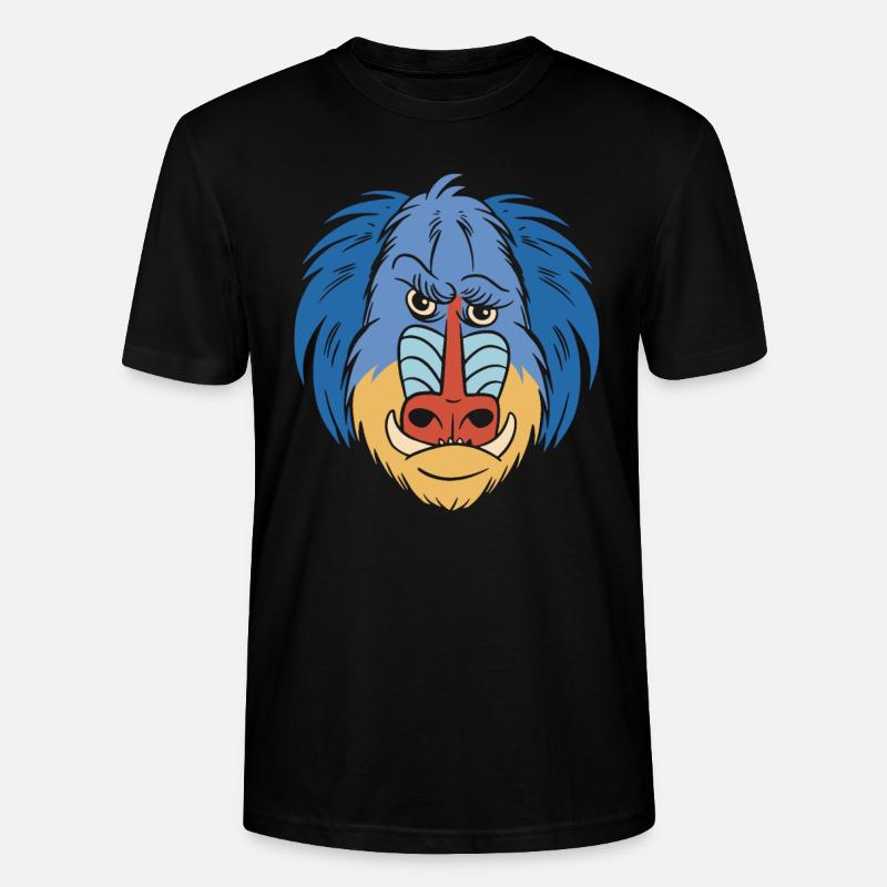 Gift for baboon lover - Stanley/Stella CRAFTER Unisex Organic T-Shirt - black
